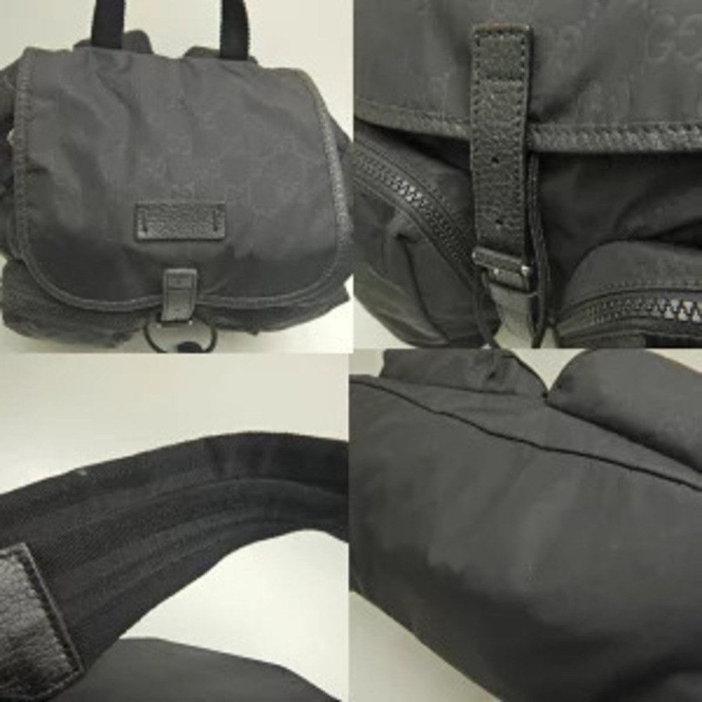 Gucci Backpack Rucksack Leather Black - Picture 5 of 9